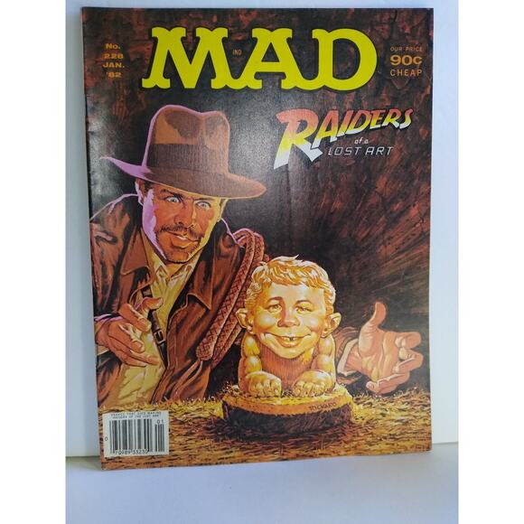 MAD #228 Comic Book 1982 Raiders of a Lost Ark All In the Family Parody - Picture 1 of 5